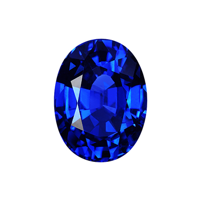 实验室培育蓝宝石椭圆形裸石人工造合成再生蛋形矢车菊皇家蓝宝石